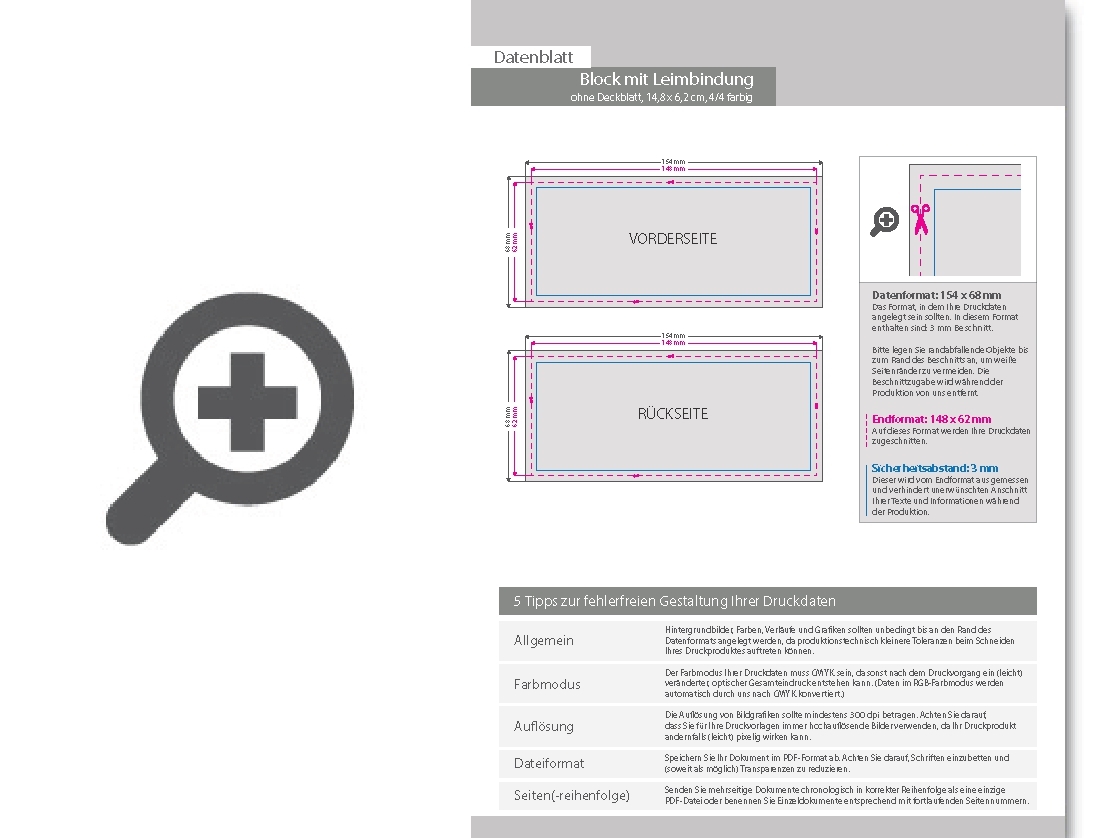 Product Bild block_mit_leimbindung__14_8_cm_x_6_2_cm__200_blatt__4_4_farbig_beidseitig_bedruckt